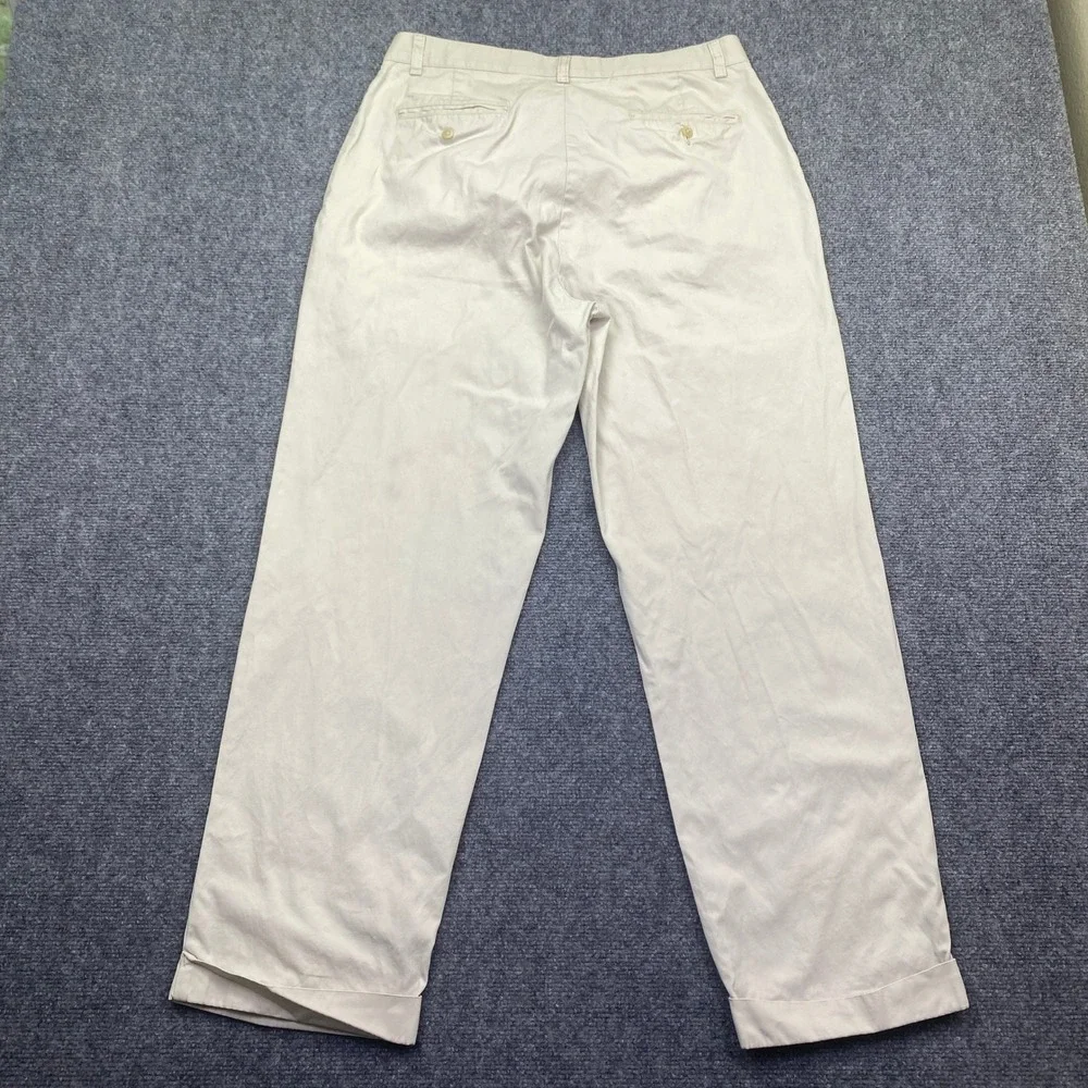 Polo Ralph Lauren Hammond Pant Mens Sz 33 Beige Pleated Cotton Chino Trousers
